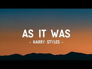 Harry Styles - As It Was ( Lyrics Video )