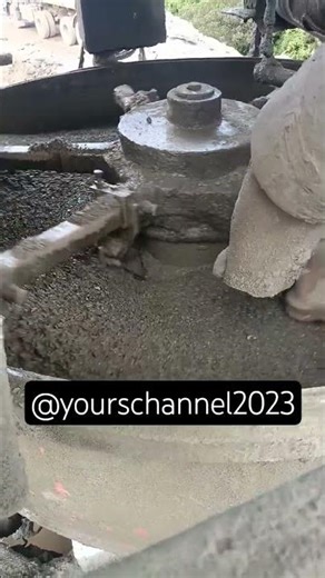 Mixing of shotcrete with 150liters of water per batch #shotcrete #tunnel