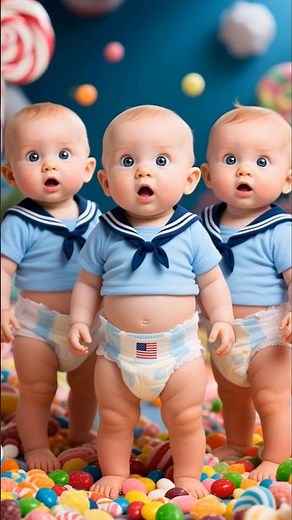 "Triplets in Candyland 🍫✨ The Sweet Secret of the Candyman!"टिॅपलेट #shortsfeed #effectking