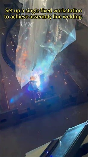 Automatic welding at fixed workstations #welding #robot #factory #tools #cobot