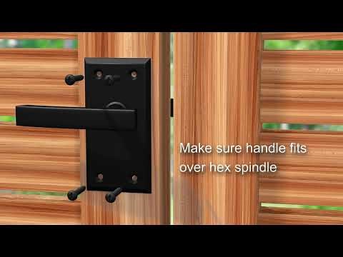 Nero Contemporary Lever Gate Latch Hardware Installation and Gate Stop Installation by 360Yardware