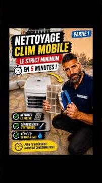 Cleaning your portable AC: a dirty AC won't cool as well!