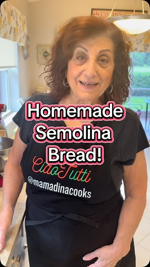 1.3K views · 6.1K reactions | You all loved my Italian Bread Recipe so I thought I’d show you my Semolina Bread as well! I hope you give this one a try… you won’t be disappointed!稜杻 #mamadina #homemadebread #homemade #semolina #bread #breadrecipe #baking #italian #sicilian #grandma #fyp | Mama Dina Cooks | Facebook