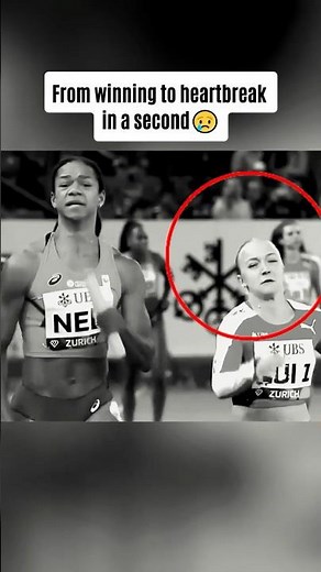 Did she push her? Netherlands Switzerland 4x100m thriller #athletics #trackandfield