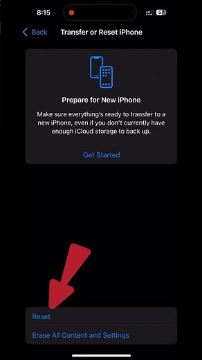 How to reset network setting on iPhone #iphone #iphone15 #settings #network #ytshorts #shorts
