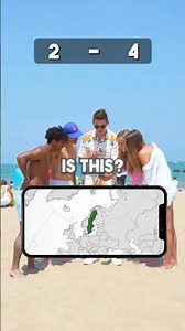 Geography quiz challenge on the beach!