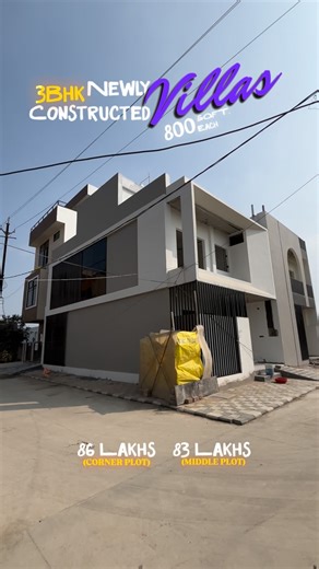 Avas Design Studio & Realty on Instagram: "Newly constructed west-facing 3BHK bungalows inside a secure gated community — perfect for families looking for privacy, smart layouts, and peaceful surroundings. ✨ Options Available: • Corner Plot Bungalow – 20ft frontage × 40ft depth (800 sqft) | Asking ₹86 Lakhs • Middle Plot Bungalow – 20×40 (800 sqft) | Asking ₹83 Lakhs (Both slightly negotiable) 🔹 Premium plumber company sanitary fittings 🔹 Fresh modern construction 🔹 Gated community environmen