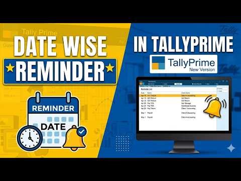 DATE WISE REMINDER IN TALLY PRIME | OPEN TALLY COMPANY WITH TASK REMINDER IN TALLY PRIME