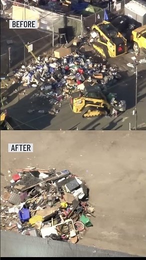 Before and after: Van Nuys homeless encampment