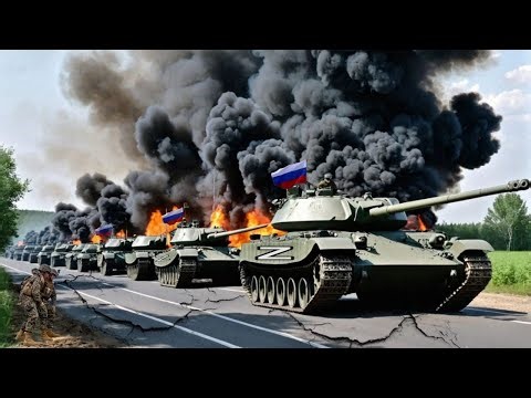 HUGE Tragedy! 450-Ton Russian Ammunition Supply Convoy Destroyed by Ukrainian Forces on Bridge