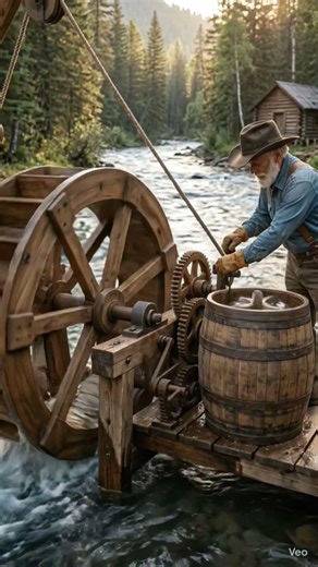 UntitOld Man Builds Water Powered Washing Machine 😱 #usa #usashorts #usatoday #fyp #fypシ゚viral