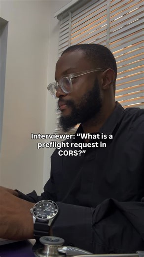 Dr Ikenna Emeruche | SWE | HealthTech on Instagram: "What is a Preflight Request in CORS? When your frontend app wants to make a request that’s considered “complex” by the browser (e.g., using methods like PUT, DELETE, or sending custom headers), the browser doesn’t just send the request immediately. Instead, it sends a preflight request first: 1. The browser sends an HTTP OPTIONS request to the server. This is like asking: “Hey server, can I send a DELETE request from this origin with these hea