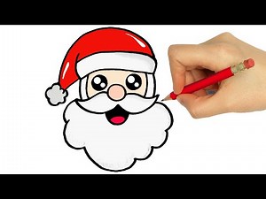 HOW TO DRAW SANTA CLAUS EASY STEP BY STEP - DRAWING AND COLORING SANTA CLAUS