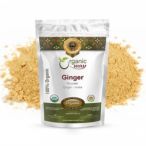 Organic Way Ginger Root Powder (Zingiber Officinale Roscoe) - Adds Flavour & Aroma | Organic & Kosher Certified | Vegan, Non GMO & Gluten Free | USDA Certified - 1/2 lbs / 8 oz