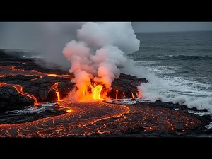 The Ocean Fights Back — Lava Meets Sea in Stunning 4K