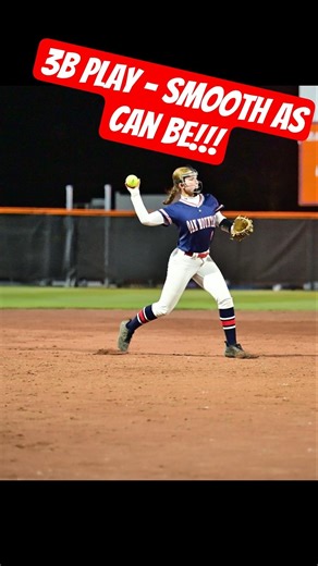 Perfect footwork, perfect throw, perfect out 🥎 #softball #defense #thirdbase