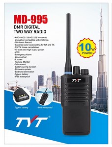 [Hot Item] Tyt Dmr Tier II Handheld Ham Hf Transceiver Radio MD-995 10watt Two Way Radio IP68 AES256 Encryption