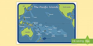 Pacific Islands Map Poster