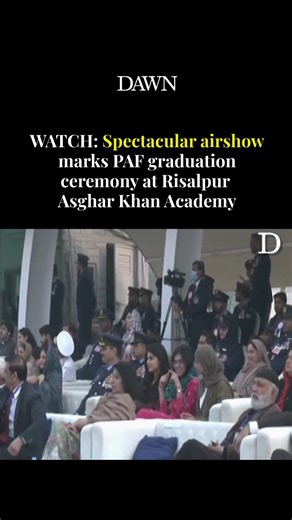 13K views · 156 reactions | Pakistan Air Force fighter jets and the Sherdil Aerobatics Team performed a flypast at a graduation parade for the PAF Risalpur Asghar Khan Academy on Tuesday. The parade featured cadets from several key courses. #DawnToday | Dawn.com | Facebook