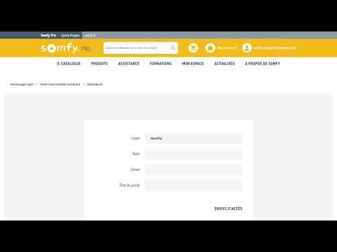 Créer et personnaliser son compte sur l’eshop Somfy