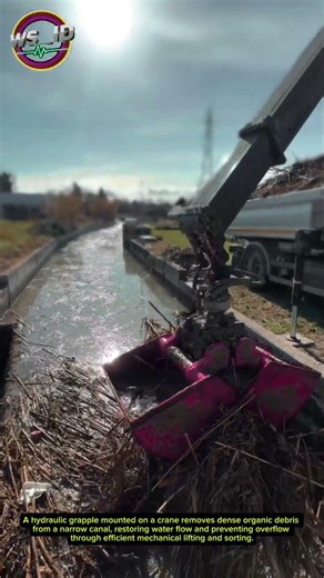 Hydraulic Canal Cleaning Process Transforms Blockage Into Clear Flow