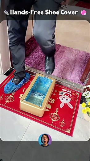 Amazing Hands-Free Machine Dispenses Shoe Covers Instantly