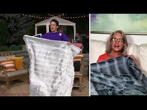 Berkshire Blanket 55"x70" Tipped Laser Cut Faux Fur Throw on QVC