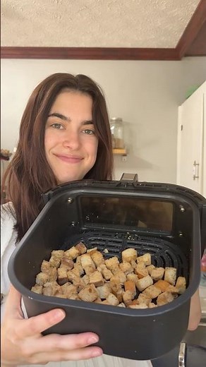 Use your air fryer to make crispy croutons!