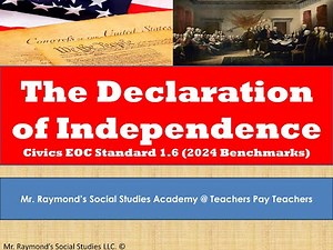 Declaration of Independence - 1.6 Benchmark 2024 Civics EOC Ideas & Grievances