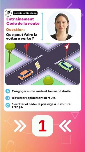 🚦 Questions d'entrainement pour le Permis Théorique n°1 🚦