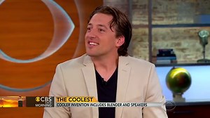 Ryan Grepper's invention is a cooler that plays music and blends drinks