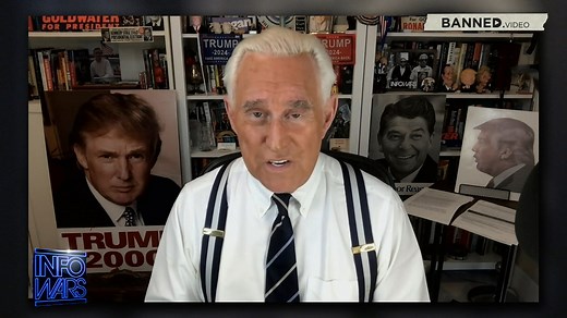 On Infowars, Trump ally Roger Stone suggests the "deep state" orchestrated New York indictment to wipe other events out of the news