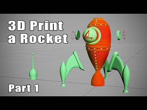 How to Design and 3D Print a Rocket Ship - Part 1 3ds Max