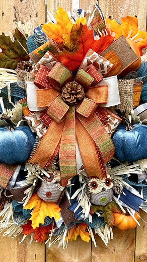 14K views · 160 reactions | !  In this short, I’m adding ribbon and raffia to bring extra texture and charm to my fall wreath. Quick, simple, and beautiful! ✨✨ Love wreath inspo? Subscribe for more DIY tutorials! Shop my handmade wreaths here: etsy.com/shop/peekaboowreaths #DIYWreath #FallDecor #WreathMaking #Crafting #RibbonAndRaffia #FallVibes #HomeDecor #WreathTutorial | Peekaboo Wreaths | Facebook