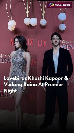 11K views · 2.4K reactions | Khushi Kapoor & Vedang Raina spotted at The Ba***ds Of Bollywood Premier Night  . . #Khu | India Forums | Facebook