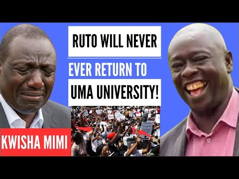 RUTO FORCED TO CUT-SPEECH AT UMA UNIVERSITY AS ANGRY CROWD STAGE WALKOUT AMIDST SPEECH -- WANTAM