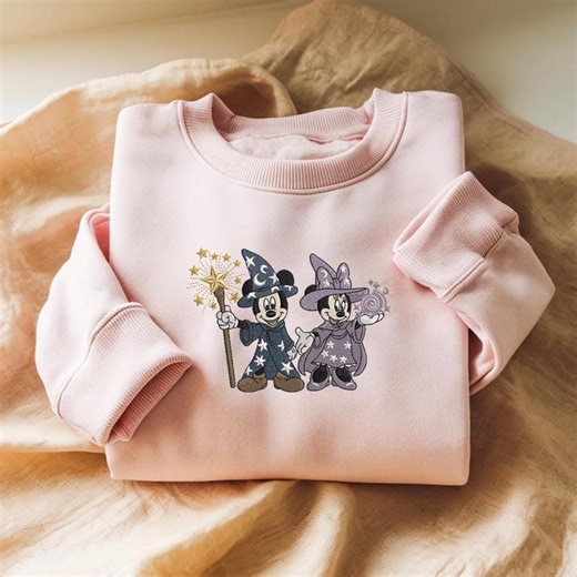 Wizard Mouse Embroidery Design Bundle, Magic Couple Stitch File, Halloween Fantasy Embroidery, Cute Sorcerer Cartoon Design - Etsy