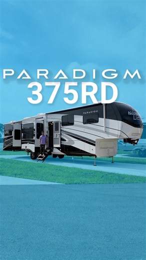 🔥 Meet the Paradigm 375RD — Your Home on Wheels, But Better. 🔥 Kick back in the rear living space where comfort overachieves: pull-out sleeper sofas, a 65" smart TV, and a cozy fireplace. 🍳 In the kitchen, you’re set for everything from snack attacks to gourmet nights—island with dishwasher prep, turn-table dinette, 19 cu. ft. residential fridge, and pantry space that actually fits your snacks. 🛁 Spa vibes? We’ve got you. Enjoy a 61" x 30" shower, porcelain throne (the fancy kind 😉), and pl