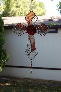 Decorative Cross Stained Glass Pattern - Printable Download and Cricut Friendly SVG by Carolyn Murie - Etsy