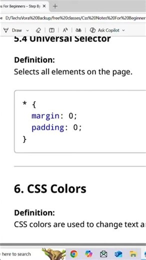 Universal Selector in CSS #coding #frontendcourse #programming #css #codeveera #viralshort #code