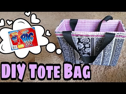 DIY Tote bag for beginners , Do it yourself Tote Bag, How to make Tote bag using cardboard