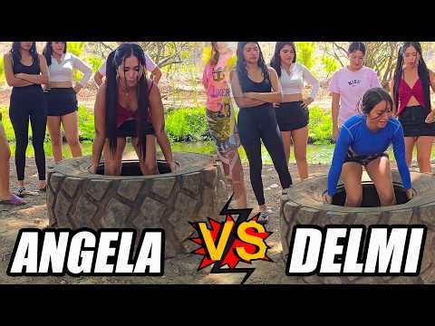 Marlene vs Delmi😳Estas chicas ponen a prueba sus fuerzas.