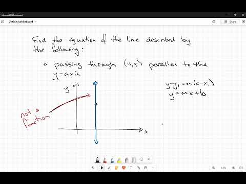 Find the equation of the line passing through 4,5 parallel to the y axis