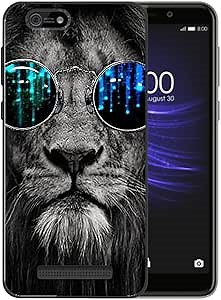 Cases for Cloud Stratus C5 Elite Phone Case Cloud Mobile Stratus C5 TPU Phone Cover Glasses Lion