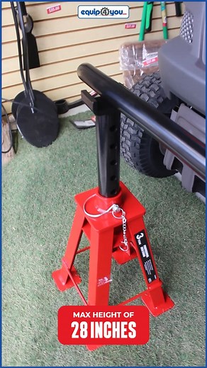 2.9K views · 18 reactions | The Big Red 3 Ton Jack Stand is built for big jobs with a max height of 28 inches, making it perfect for handling cars, trucks and SUVs like a pro. Features rock solid steel with a wide, stable base and easy locking system. Big Red 3 Ton Jack Stand - $120 BBD Shop online at Equip4You.com, visit our Wildey, St. Michael or Jackson, St. Thomas stores or call us at 426-9999 / 425-9999. #Equip4You #bigred #jackstand #3tonjackstand #automotive | Equip4you | Facebook