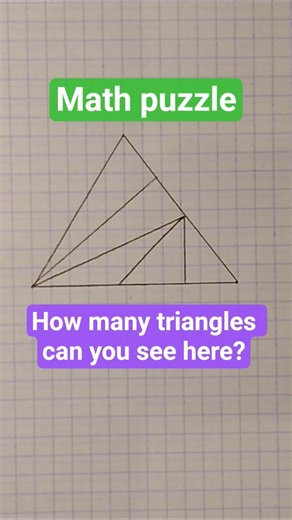 Math puzzle: Try to count all the triangles🔺