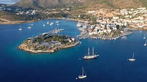 Stunning Aerial View Datça Turkey Amphitheater Stock Footage Video (100% Royalty-free) 3570546843 | Shutterstock