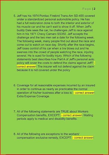 Nc Adjuster License Practice Exam Actual Exam With Correct A video