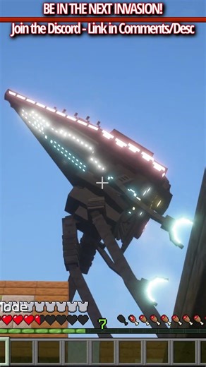 Minecraft Turned Into WAR of the WORLDS Survival HORROR #waroftheworlds #alien #tripods #wotw