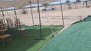 Memorial service set up